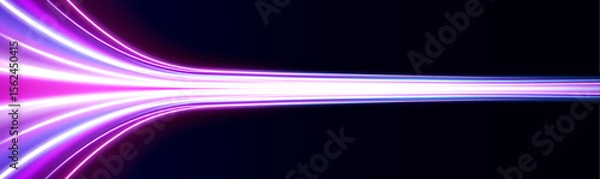 Fototapeta Illustration of light ray, stripe line with blue light, speed motion background. Radial color spirals. Vector blue glowing lines air flow effect.	