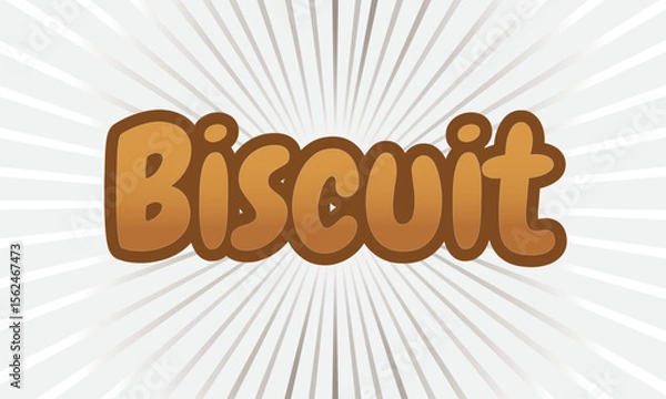 Obraz Biscuit Vector Text Effect design Template