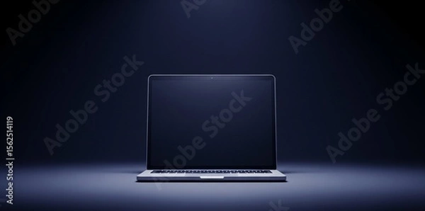 Obraz laptop computer on black background