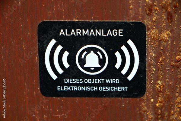 Fototapeta Einbruchschutz durch Alarmanlage