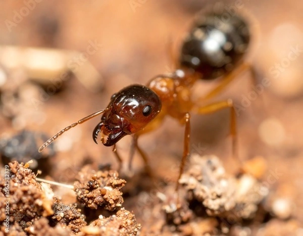 Fototapeta Close-up of an Ant on the Ground