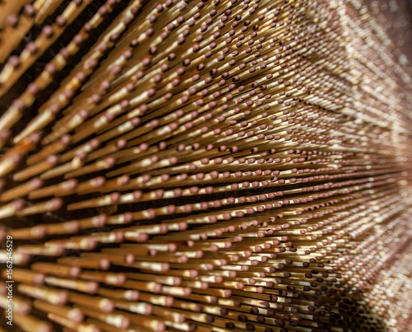 Fototapeta A close-up view of a dipping machine in a match factory.