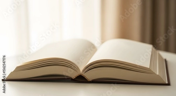 Fototapeta Open book reading education literature study knowledge learning library textbook pages novel story 100