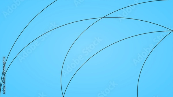 Obraz Abstract blue background with a wavy lines