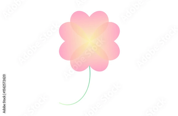 Fototapeta グラデーションがきれいな透過の花素材