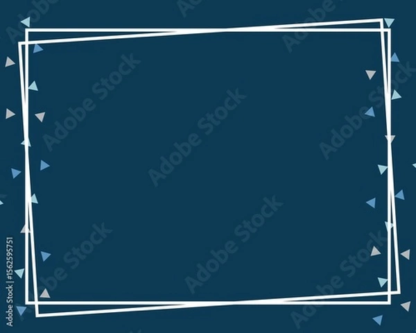 Obraz elegant dark blue background with a white border and rectangular frame