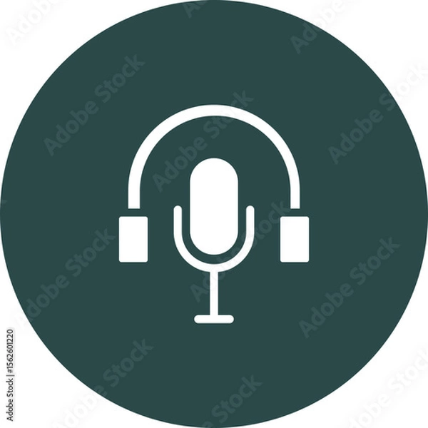 Fototapeta Podcast Vector Icon Design