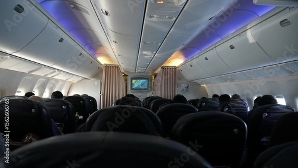 Obraz 飛行機の機内