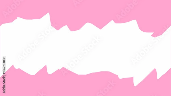 Fototapeta Abstract background with smooth white wave shape on soft pink backdrop. Minimal and modern design with clean layout, perfect for banners, presentations, or graphic templates.