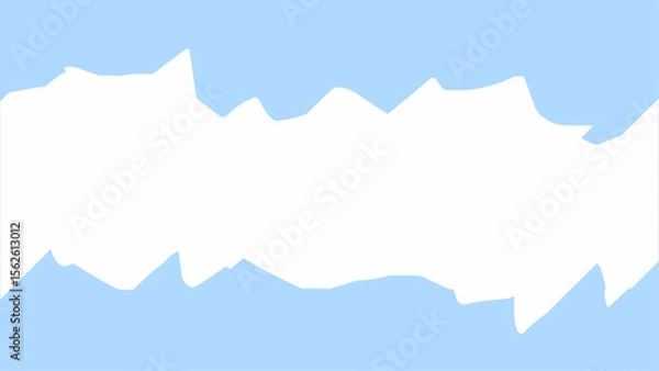 Fototapeta Abstract background with smooth white wave shape on soft cyan blue backdrop. Minimal and modern design with clean layout, perfect for banners, presentations, or graphic templates.