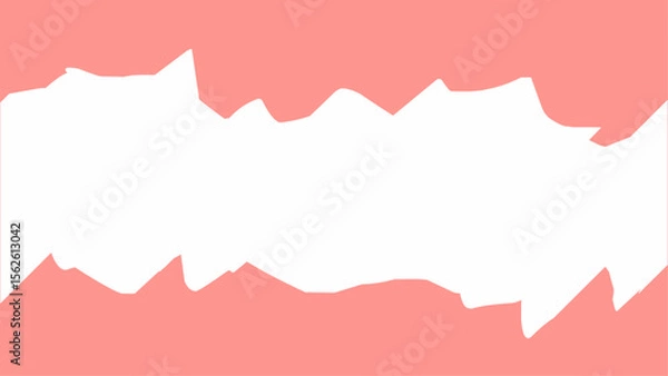 Fototapeta Abstract background with smooth white wave shape on soft red backdrop. Minimal and modern design with clean layout, perfect for banners, presentations, or graphic templates.