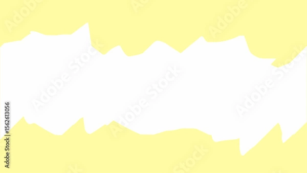 Fototapeta Abstract background with smooth white wave shape on soft yellow backdrop. Minimal and modern design with clean layout, perfect for banners, presentations, or graphic templates.