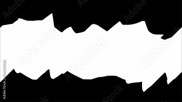 Fototapeta Abstract background with smooth white wave shape on black backdrop. Minimal and modern design with clean layout, perfect for banners, presentations, or graphic templates.