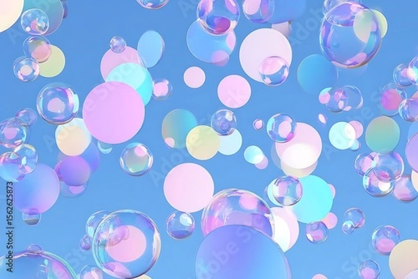 Fototapeta Colorful floating bubbles