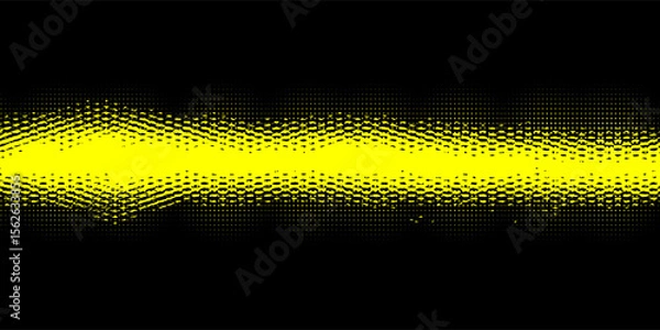Fototapeta Art & IllustrAbstract glowing wave lines on black background. Shiny moving lines design element. ation