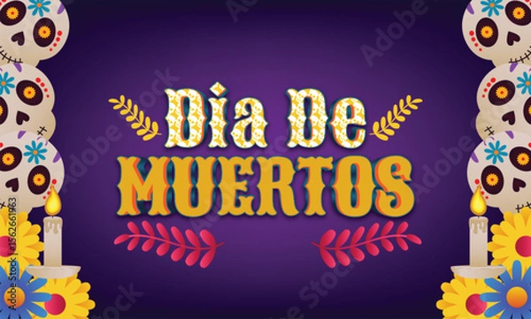 Obraz Dia de muertos text effect