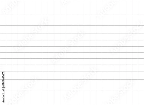 Obraz 15-Degree world map graticule (latitude-longitude) grid vector in Miller cylindrical projection