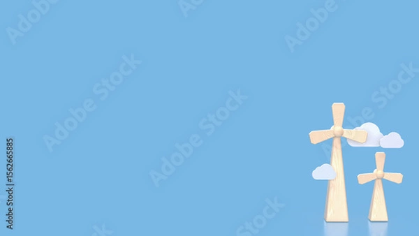Obraz The Windmill for clean energy  for ecology concept 3d Rendering.