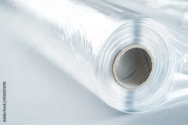 Fototapeta Rolled clear plastic sheet