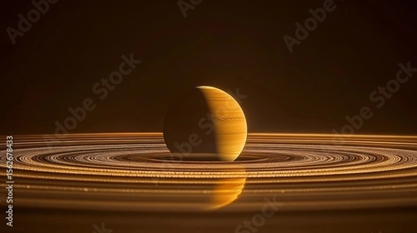 Obraz Majestic Planet Surrounded by Ethereal Rings in Cosmic Landscape