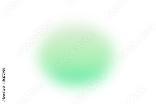 Obraz グリーングラデーションの楕円形ぼかしフレーム