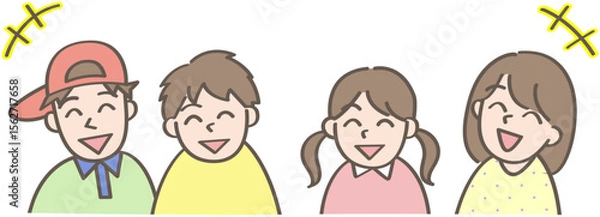 Obraz 談笑する子どもたち