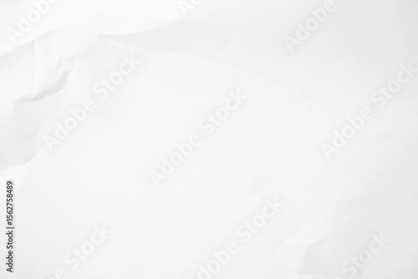 Fototapeta White Paper Texture background. Crumpled white paper abstract shape background with space paper for text