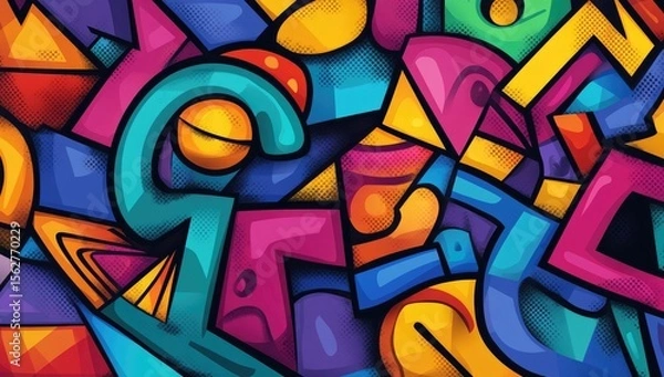 Fototapeta Vibrant abstract geometric pattern