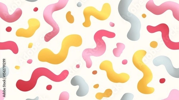 Fototapeta Modern design studio colorful patterns and dynamic abstract shapes in digital art