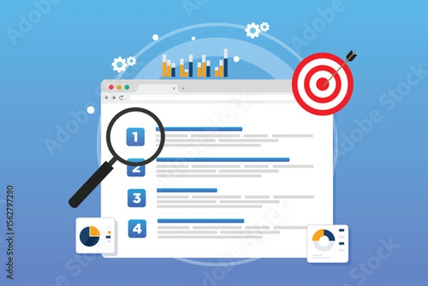 Obraz SEO Rankings. Achieve top search engine results with high-quality content, targeted keywords, authoritative backlinks and effective behavioral SEO ranking factors strategies