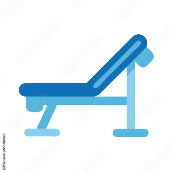 Fototapeta  Dynamic Adjustable Bench Icon for Workouts. Design of Fitness and Gym Icons.