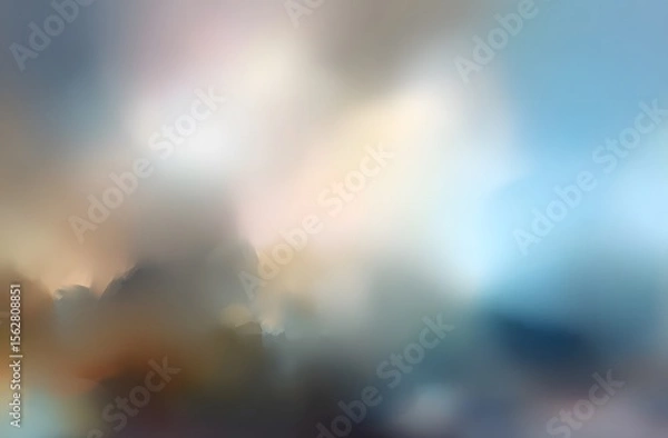 Fototapeta 
Blurred background for design with light gray, beige, and blue colors. Abstract blurred background 