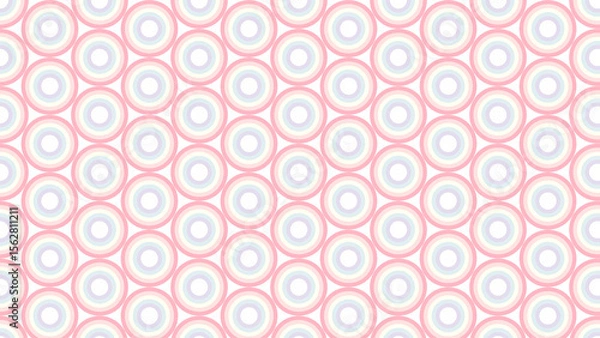 Fototapeta Multi-colored pastel pattern with various circular shapes