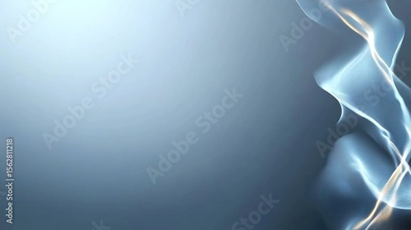 Obraz Ethereal Light Waves on a Soft Blue Background for Abstract Design