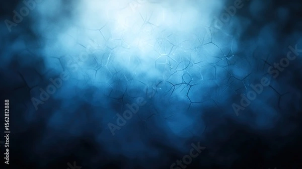 Obraz Abstract Blue Background with Bubble Shapes and Soft Light Effects