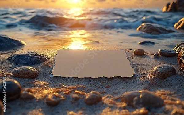 Obraz Sunset Reflections in Glass on a Serene Shore

