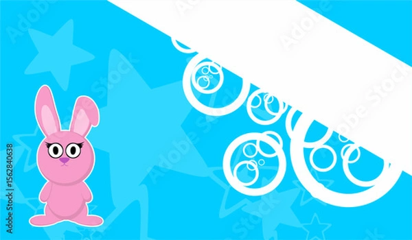 Fototapeta bunny chibi character cartoon background in vector art