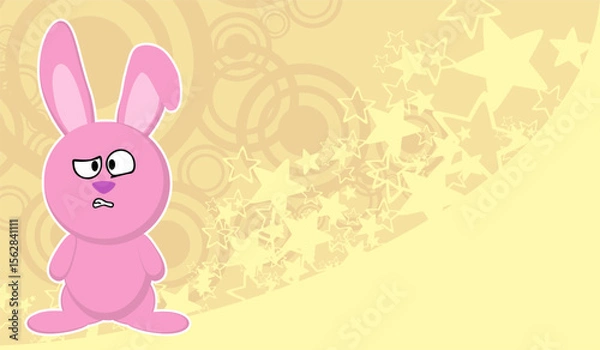 Fototapeta bunny chibi character cartoon background in vector art