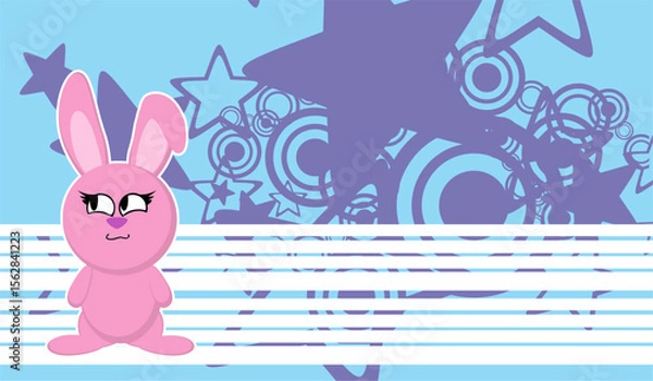 Fototapeta bunny chibi character cartoon background in vector art