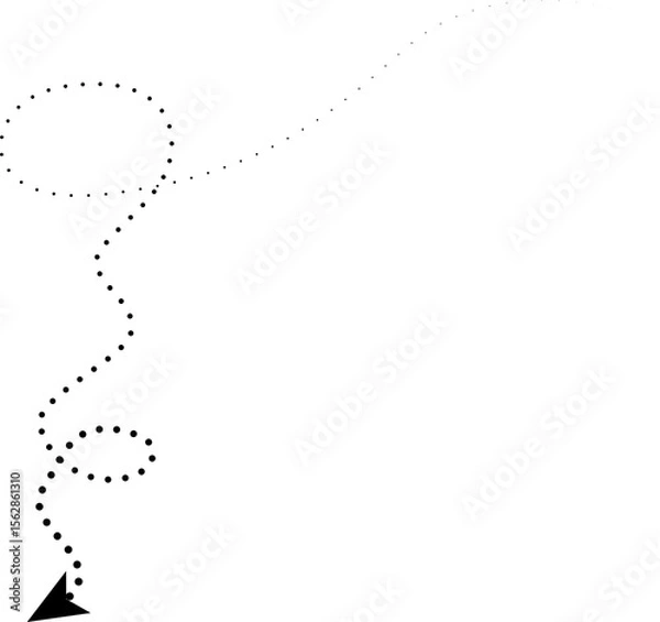 Fototapeta Arrow design with dotted lines