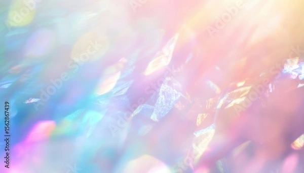 Fototapeta Abstract iridescent background with soft pastel hues