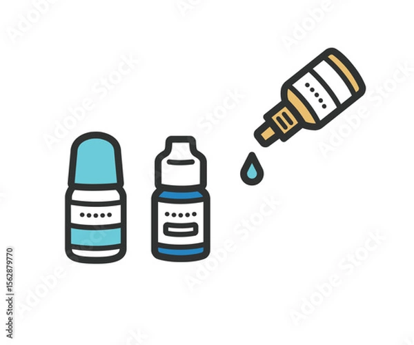 Obraz 目薬　点眼薬のイラスト
