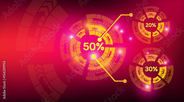 Obraz Abstract infographic technology interface digital