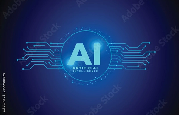 Fototapeta artificial-intelligence vector illustration of a abstract background