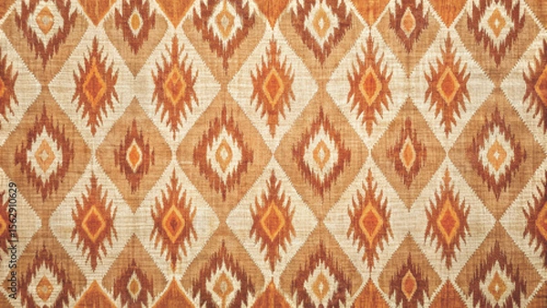 Fototapeta Rustic Adras Ikat Fabric Pattern Seamless Fabric Design Background