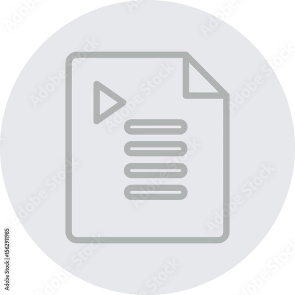 Obraz Playlist Vector Line Grey Circle Grey
