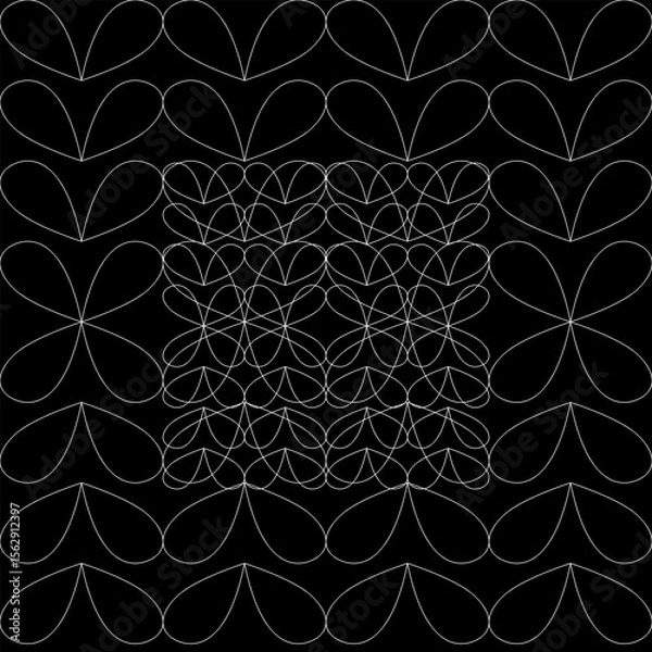 Obraz backdrop, colorful, retro, seamless, fabric, collection, element, frame, paper, drawing, beautiful, trendy, modern, pattern, line, vintage, daisy, petals, chamomile, white, illustration, background, f