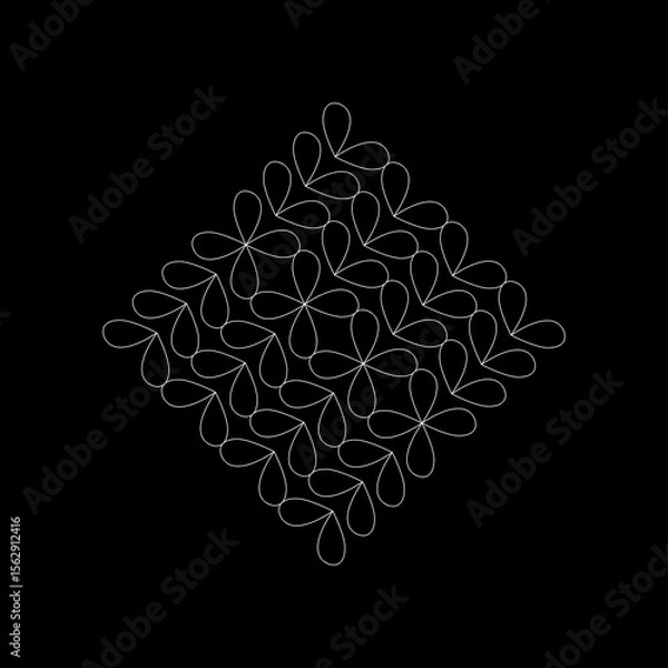 Obraz backdrop, colorful, retro, seamless, fabric, collection, element, frame, paper, drawing, beautiful, trendy, modern, pattern, line, vintage, daisy, petals, chamomile, white, illustration, background, f