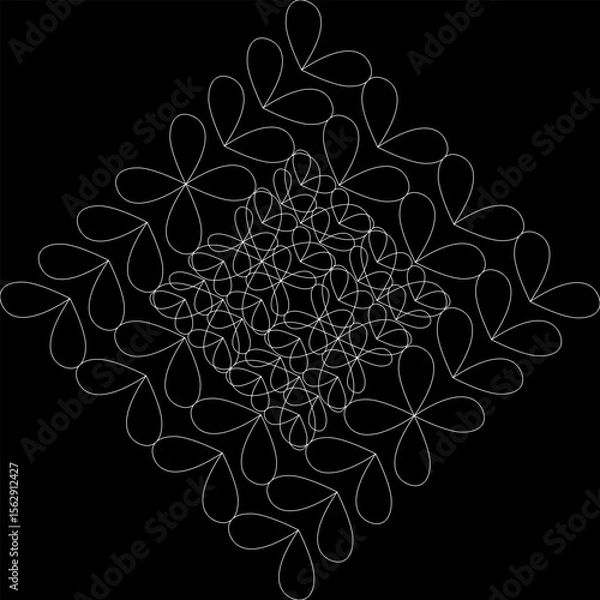 Obraz backdrop, colorful, retro, seamless, fabric, collection, element, frame, paper, drawing, beautiful, trendy, modern, pattern, line, vintage, daisy, petals, chamomile, white, illustration, background, f