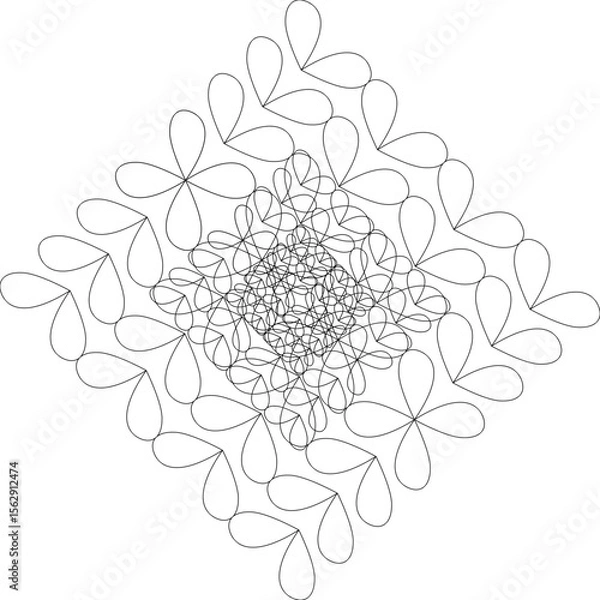 Obraz backdrop, colorful, retro, seamless, fabric, collection, element, frame, paper, drawing, beautiful, trendy, modern, pattern, line, vintage, daisy, petals, chamomile, white, illustration, background, f